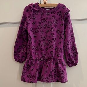 Splendid Purple Floral Maisy Dress Size 3 | Ruffle Shoulder | Cozy Knit